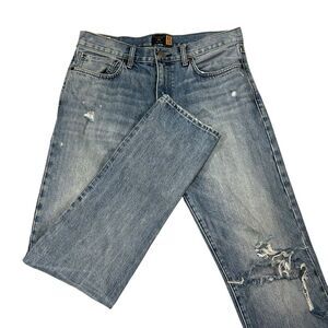 J‎ Crew 484 Jeans Men's 32X34 Kaihara Denim Japanese Fabric Lightwash